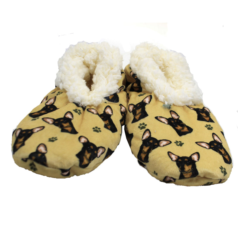 Apparel Black Chihuahua Slippers Polyester Non-Slip Comfy Warm 28111 (49539)