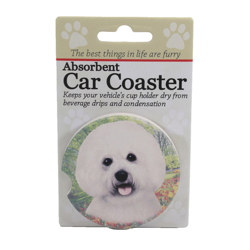 Car Coaster Bichon Frise Car Coaster Sandstone Absorbant 2314