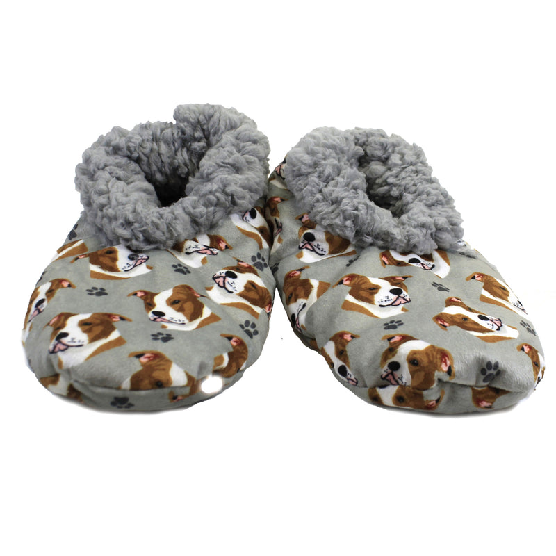 Apparel Pit Bull Slippers Polyester Non-Slip Comfy Warm 28126. (49558)
