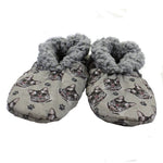 Apparel Silver Tabby Slippers Polyester Non-Slip Comfy Warm 2829