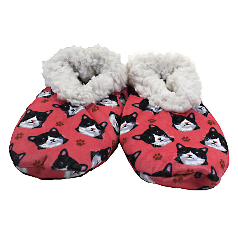 Apparel Black And White Cat Slippers Polyester Non-Slip Comfy Warm 2823 (49584)