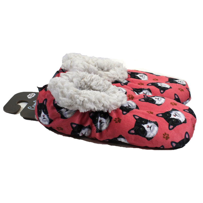 Apparel Black And White Cat Slippers - - SBKGifts.com