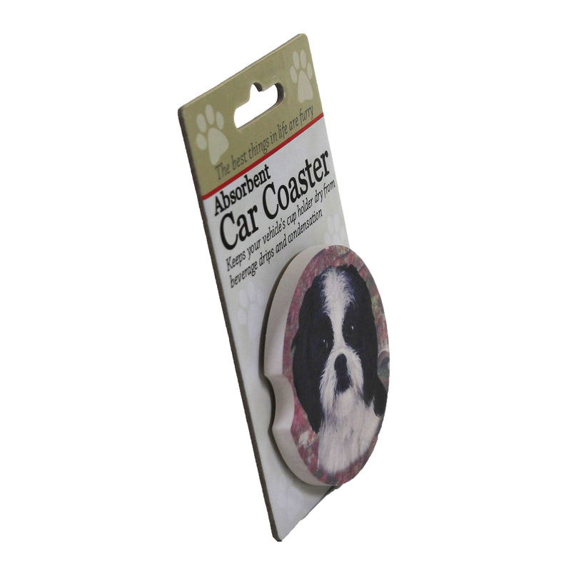 Car Coaster Shih Tzu Black & White Coaster - - SBKGifts.com
