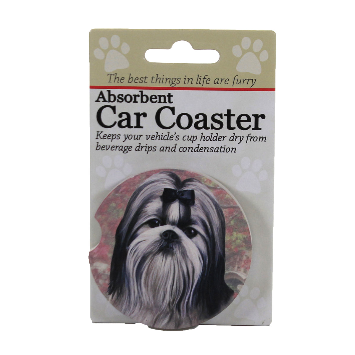(49589) Shih Tzu Black & White Coaster.