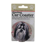 Car Coaster Shih Tzu Black & White Coaster. Sandstone Absorbant 23139 (49589)