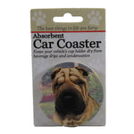 Car Coaster Sharpei Car Coaster Sandstone Absorbent 23196 (49598)