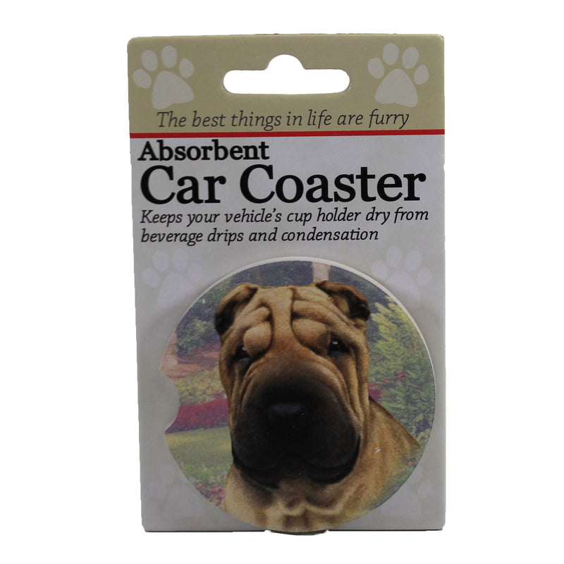 Car Coaster Sharpei Car Coaster Sandstone Absorbent 23196 (49598)
