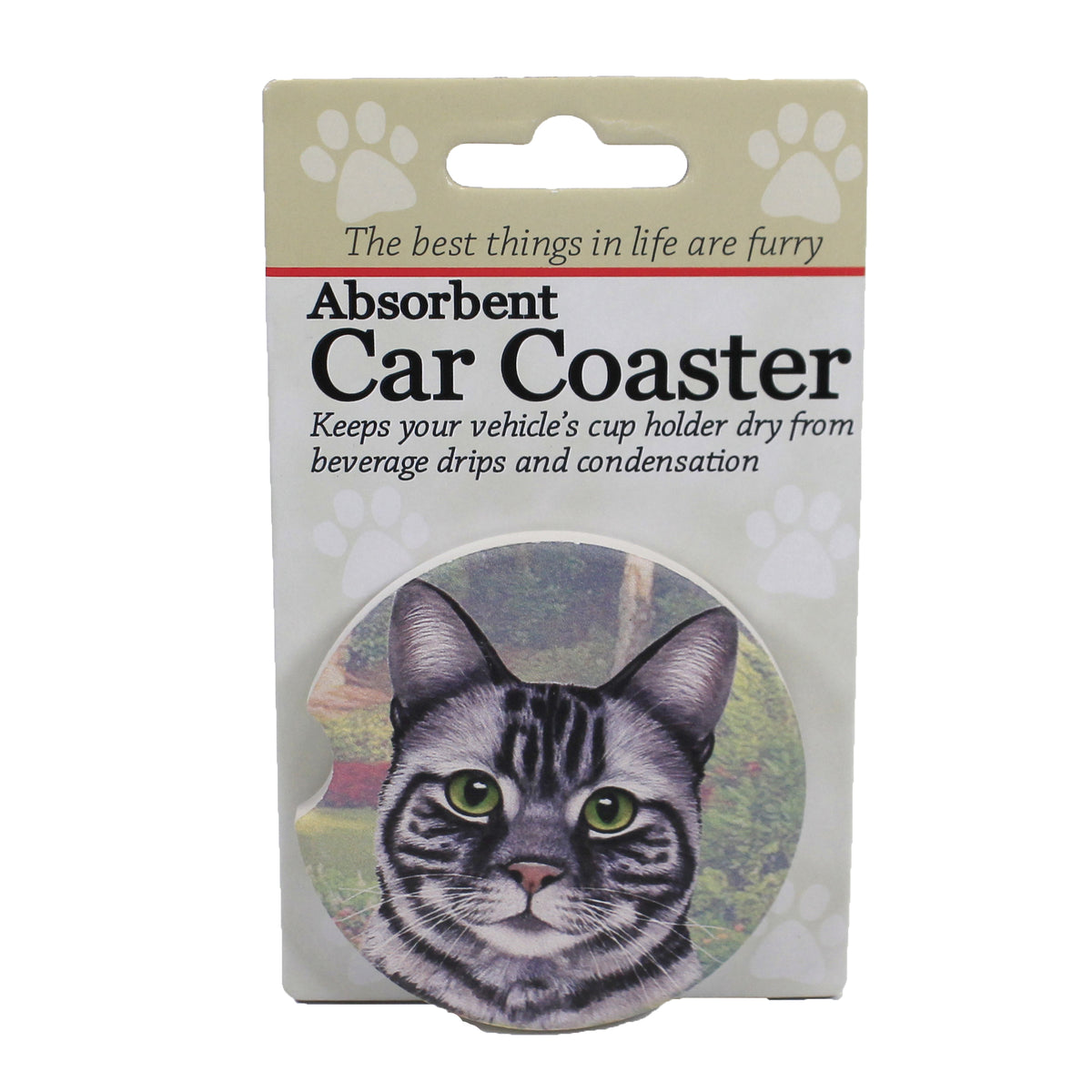 (49609) Silver Tabby Car Car Coaster