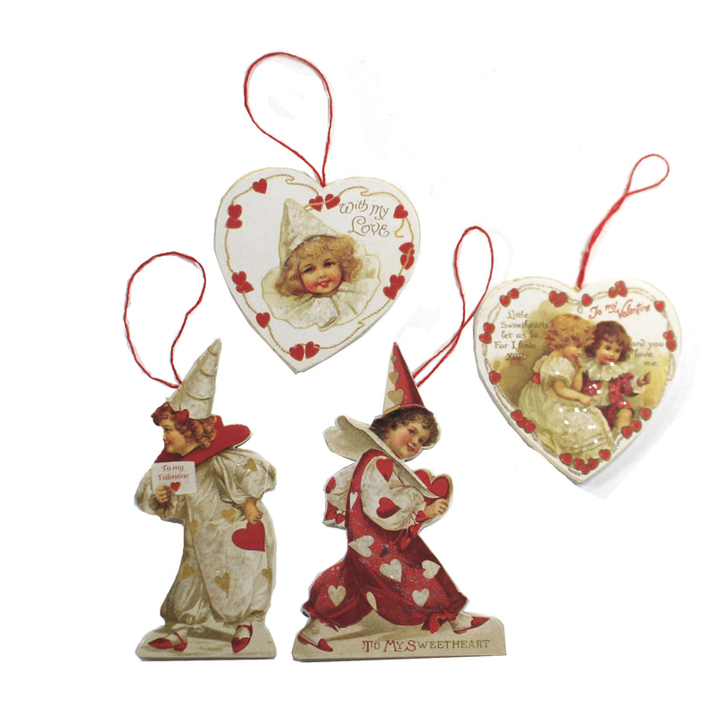 Valentine's Day Little Sweatheart Dummy Boards Wood Set/ 4 Ornaments Rl7275