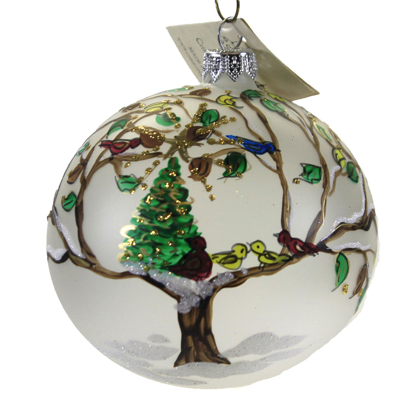 Christina's World Christmas In A Tree Ornament Blue Bird Cardinal Red Tra450
