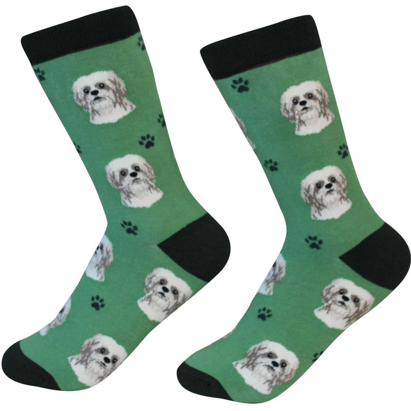 Tan Shih Tzu Socks - One Pair Socks 15.25 Inch, Cotton - Premium Quality 80087 (49652)