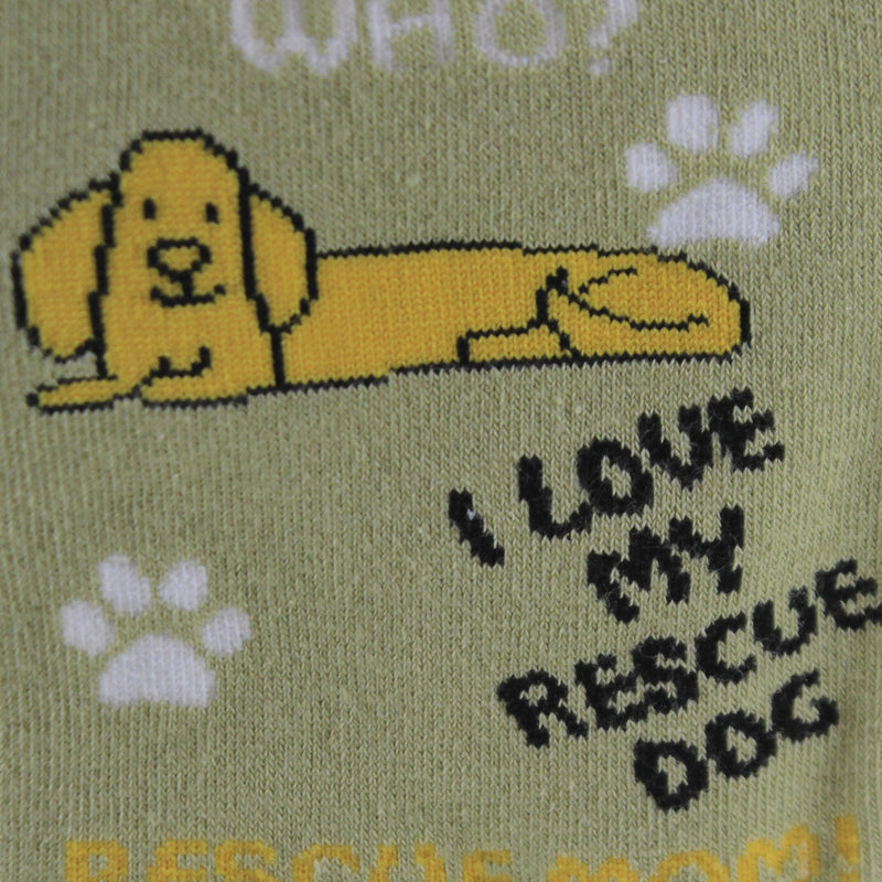 Novelty Socks Who Rescued Who Socks - - SBKGifts.com