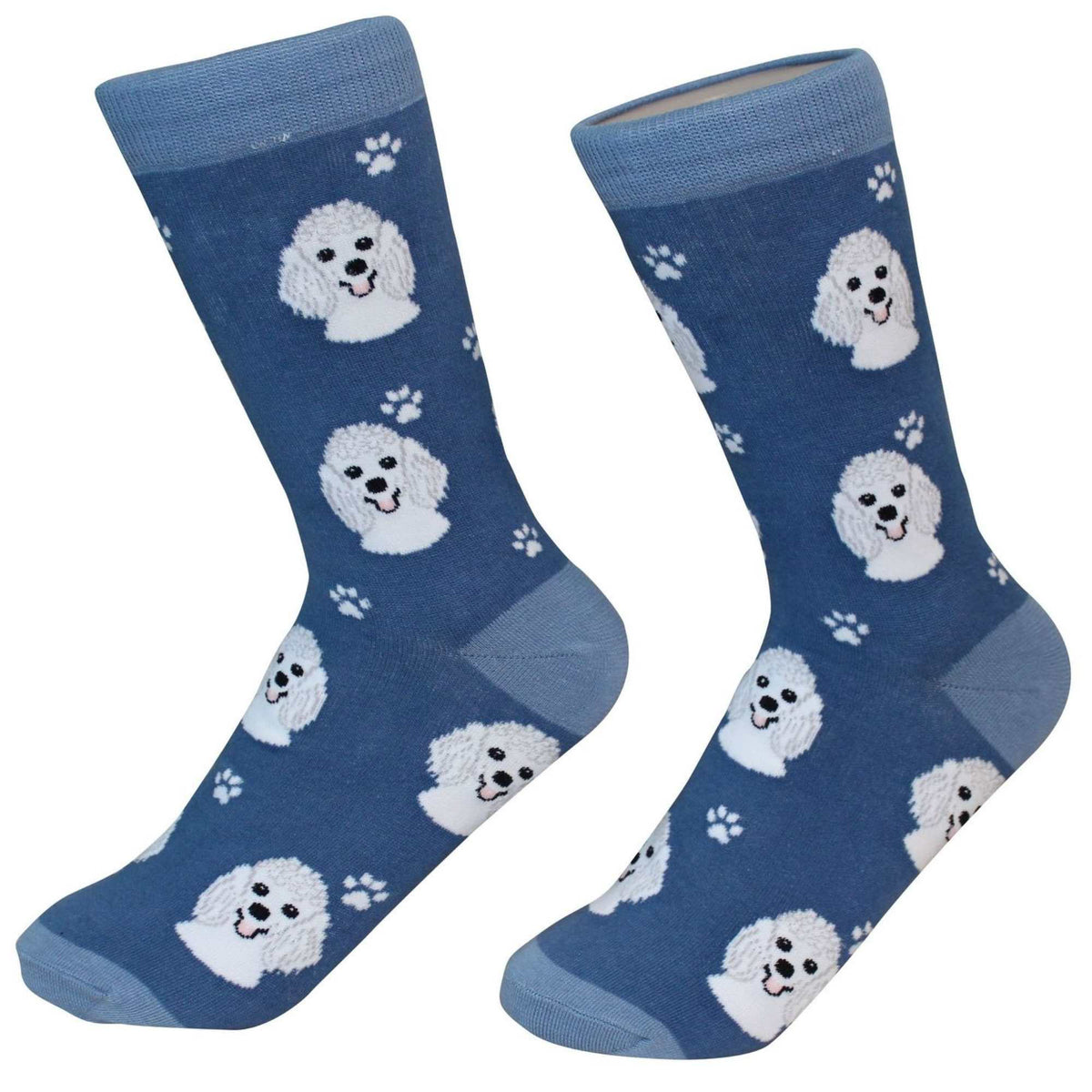 (49668) White Poodle Socks