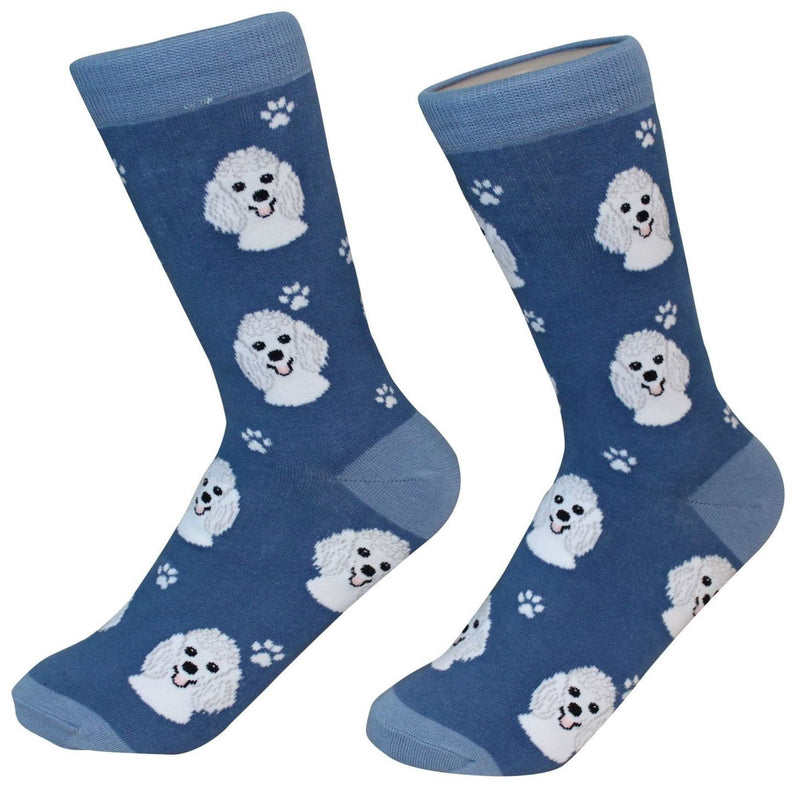 White Poodle Socks - One Pair Of Socks 14 Inch, Cotton - Premium Quality 80028.. (49668)