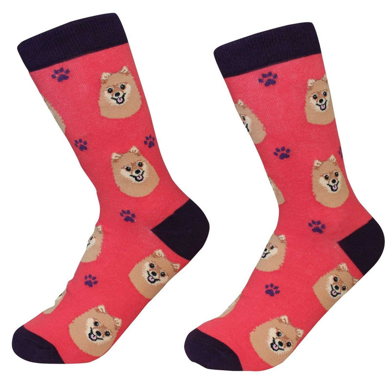 Pomeranian Socks - One Pair Socks 15.25 Inch, Cotton - Premium Quality 80027. (49685)