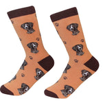 German Shorthaired Pointer - One Pair Socks 15.25 Inch, Cotton - Premium Quality 80083. (49700)