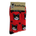 Black & White Cat Socks - One Pair Socks 15.25 Inch, Cotton - Premium Quality 8013. (49705)