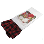 Tabletop Sledding Snowmen Tea Towel - - SBKGifts.com