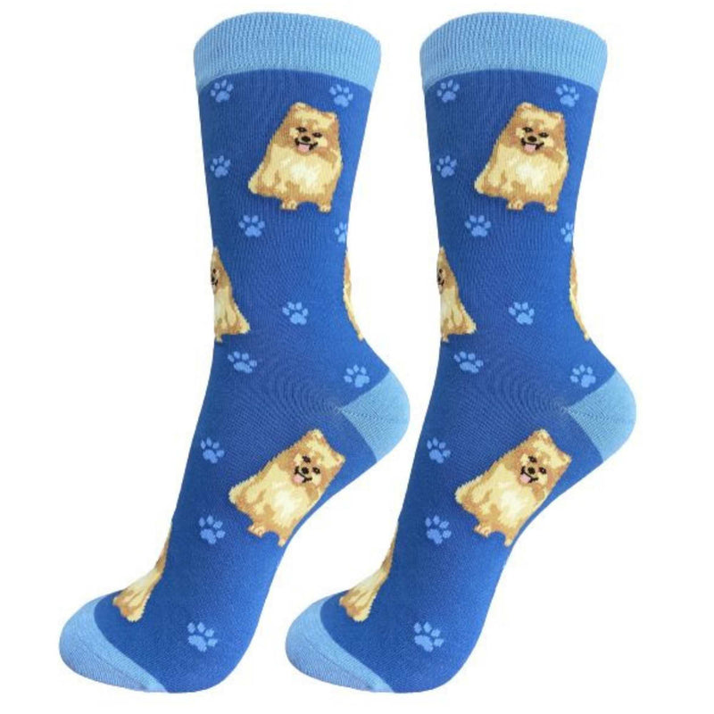 Novelty Socks Pomeranian Happy Tails Socks Unisex  Premium Quality 800Fb27 (49724)