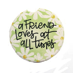 Friends At All Time Coaster - One Car Coaster 2.5 Inch, Stoneware - Absorbant Daisies 77172 (49729)