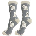 Novelty Socks Bichon Frise Happy Tails Socks Cotton Premium Quality 800Fb4 (49747)