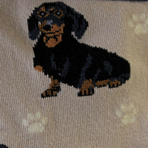 Novelty Socks Black Daschund Happy Tails Sock - - SBKGifts.com