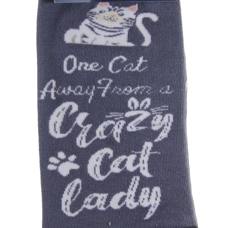 Novelty Socks Crazy Cat Lady Happy Tails Sock - - SBKGifts.com