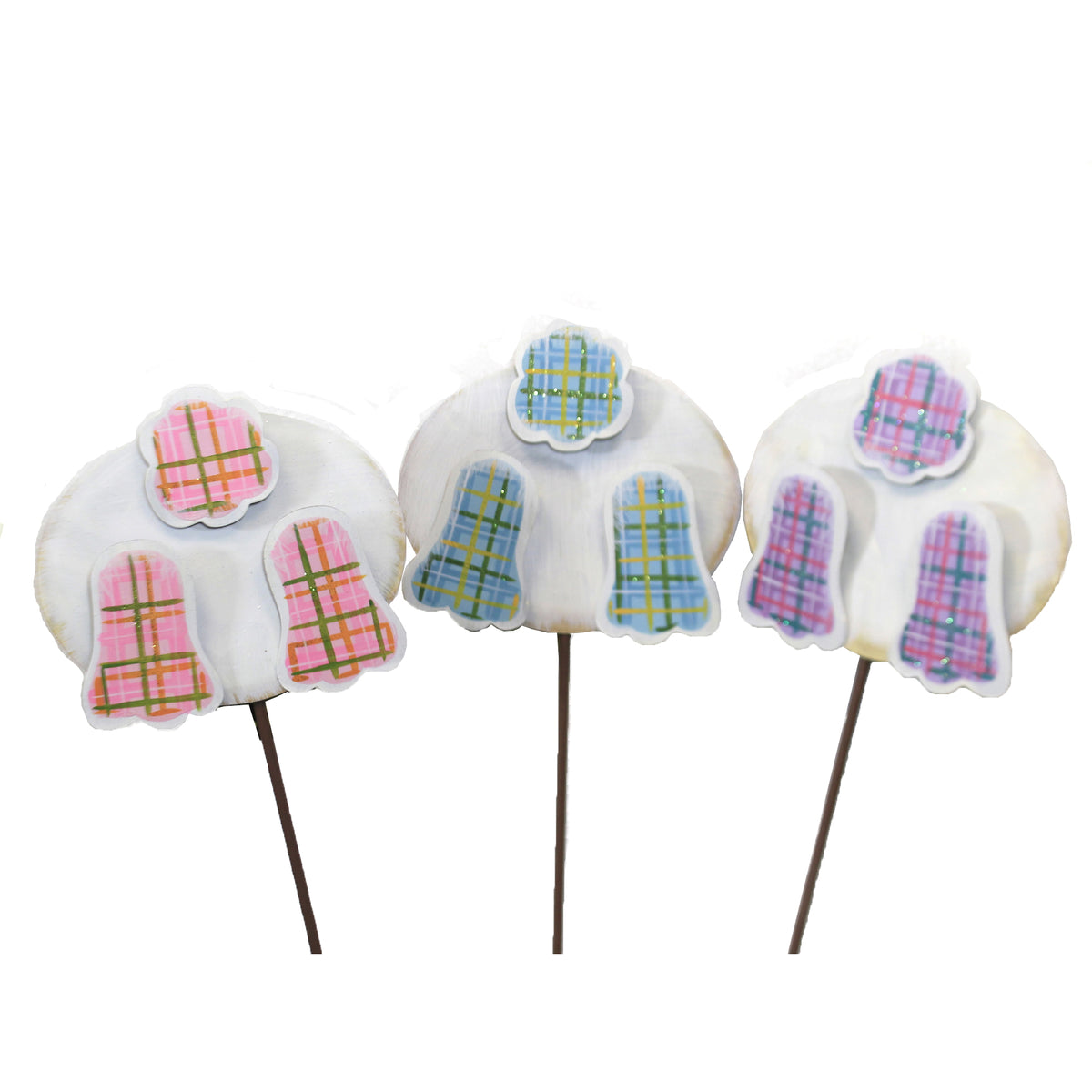 Easter Plaid Bunny Bottoms Stakes - - SBKGifts.com