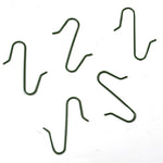Old World Christmas 1.5 Inches Tall Green Wire Ornament Hooks Wire Pliable Hangers 1441. (49797)
