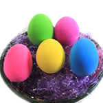 Easter 5 Flocked Egg Ornaments - - SBKGifts.com