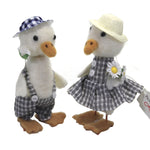 Gingham Duck Set - Two Ornaments 5 Inch, Felt - Felt Ornament 107058 (49829)