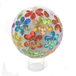 Home & Garden Bright Floral Gazing Ball Glass Mosaic Flowers 84G3380