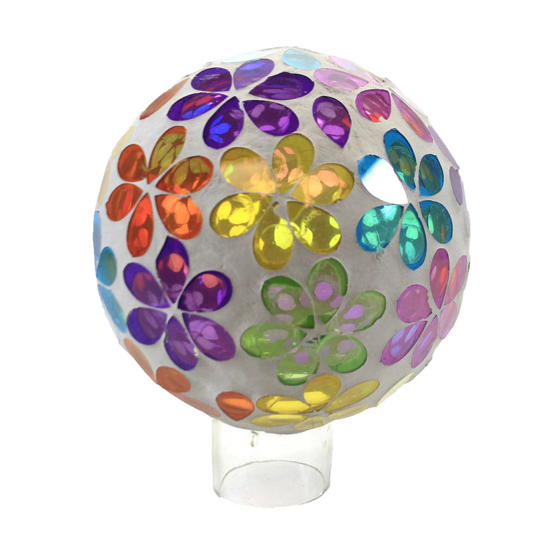 Home & Garden Bright Floral Gazing Ball - - SBKGifts.com