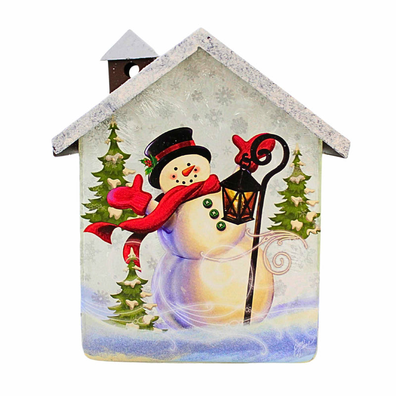 Stony Creek Jolly Snowman Small Glass House - - SBKGifts.com