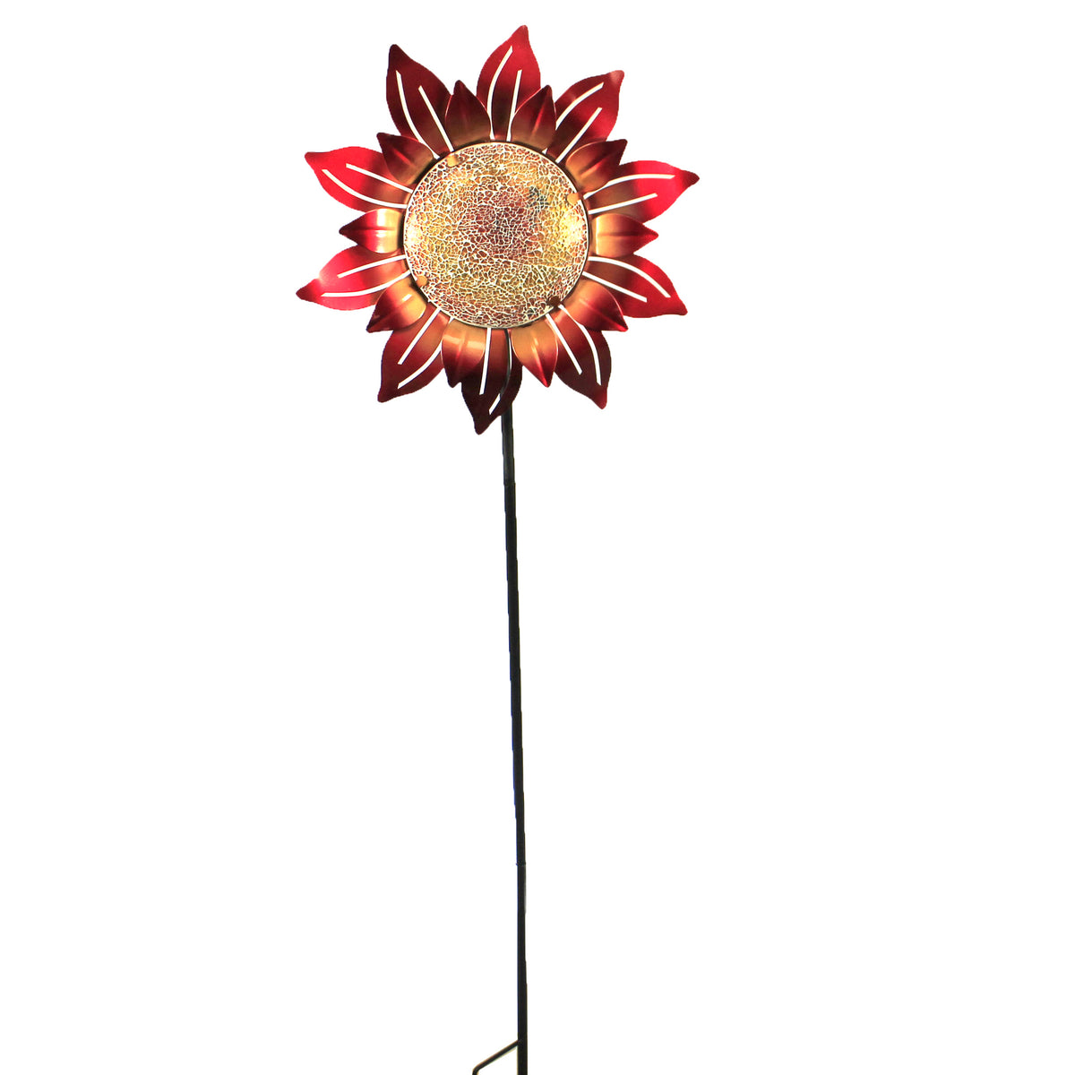 (49860) Orange/Red Mosaic Flower Stake