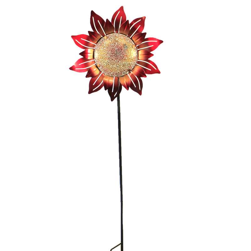 Home & Garden Orange/Red Mosaic Flower Stake Metal Outdoor Decor 12925 (49860)