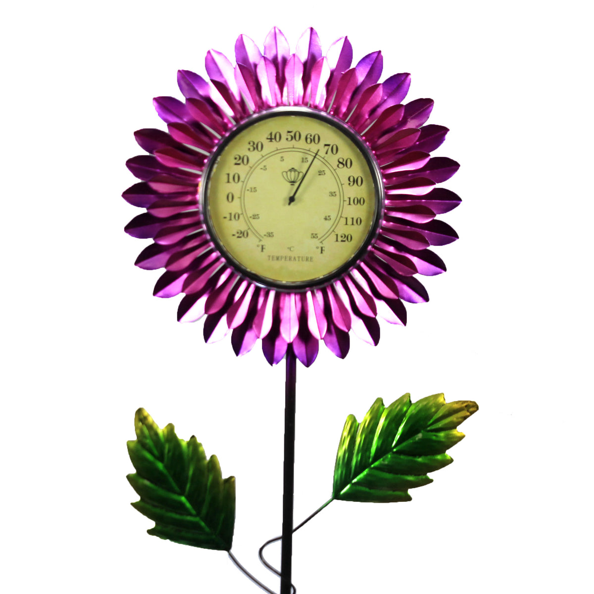 Home & Garden Pink Daisy Thermometer Stake - - SBKGifts.com