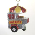 Holiday Ornament Hot Dog Cart Glass Ornament Stand Vendor Go6770 (49882)