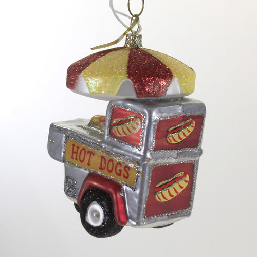 Holiday Ornament Hot Dog Cart - - SBKGifts.com