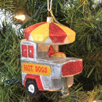 Holiday Ornament Hot Dog Cart - - SBKGifts.com