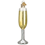 Old World Christmas Champagne Flute - One Ornament 4.75 Inch, Glass - Bubbly Beverage 32441 (49905)