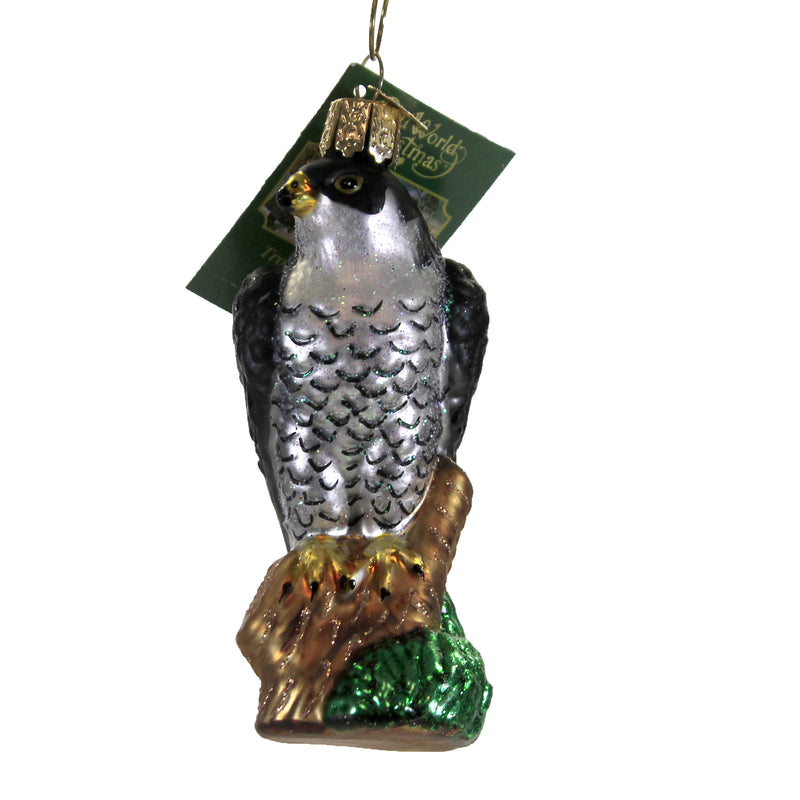 Peregrine Falcon - One Ornament 4 Inch, Glass - Duck Hawk 16138. (49910)