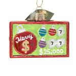 Old World Christmas Merry Ticket Glass Lottery Scratch Cards 36278