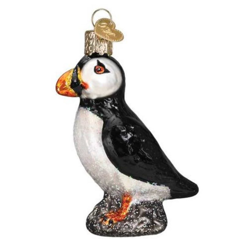 Old World Christmas Puffin - One Ornament 3.25 Inch, Glass - Sea Parrot Christmas 16139 (49935)