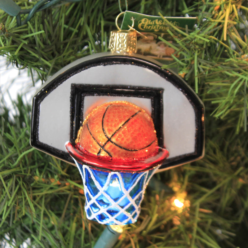 Old World Christmas Basketball Hoop - - SBKGifts.com