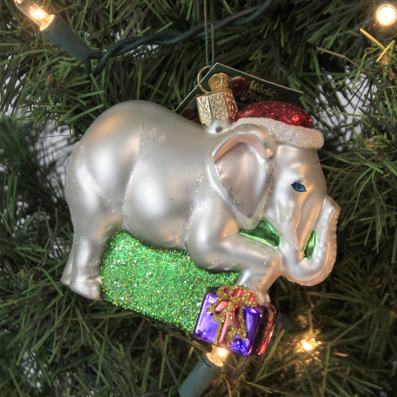 Old World Christmas White Elephant - - SBKGifts.com