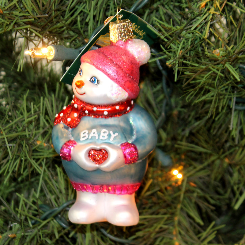 Old World Christmas Expectant Snowlady - - SBKGifts.com