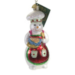 Snow Woman Chef - One Ornament 5.25 Inch, Glass - Recipes Cook Create 24208 (49996)
