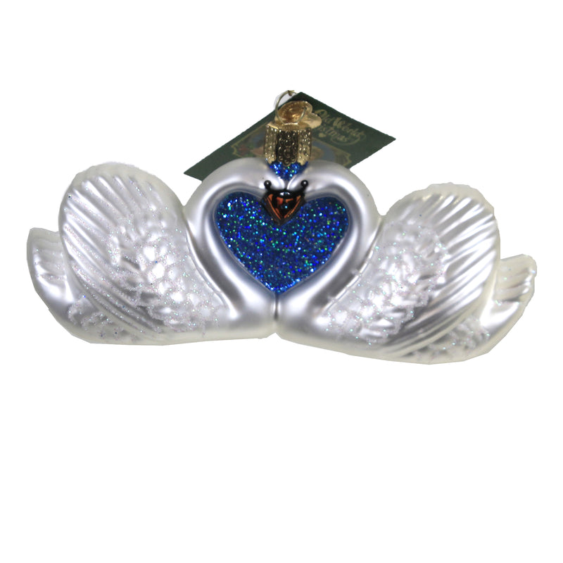 Swans In Love - One Ornament 2.25 Inch, Glass - Devotion Romance 16137 (49999)