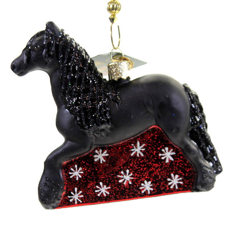 Old World Christmas Friesian Horse - - SBKGifts.com